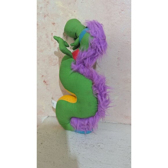 Vintage 1985 Hallmark Dinosaur Plush Toy With Purple Mane Cuddly Collectible - Picture 5 of 10